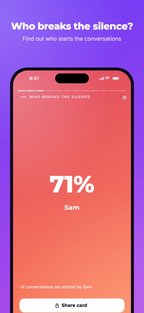 Who breaks the silence: who starts the conversations